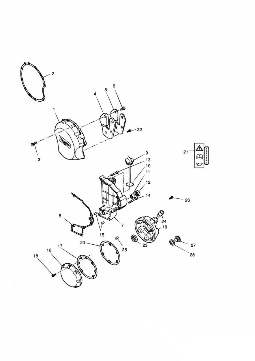 Engine Covers 4 Cylinder Grey exploded diagram