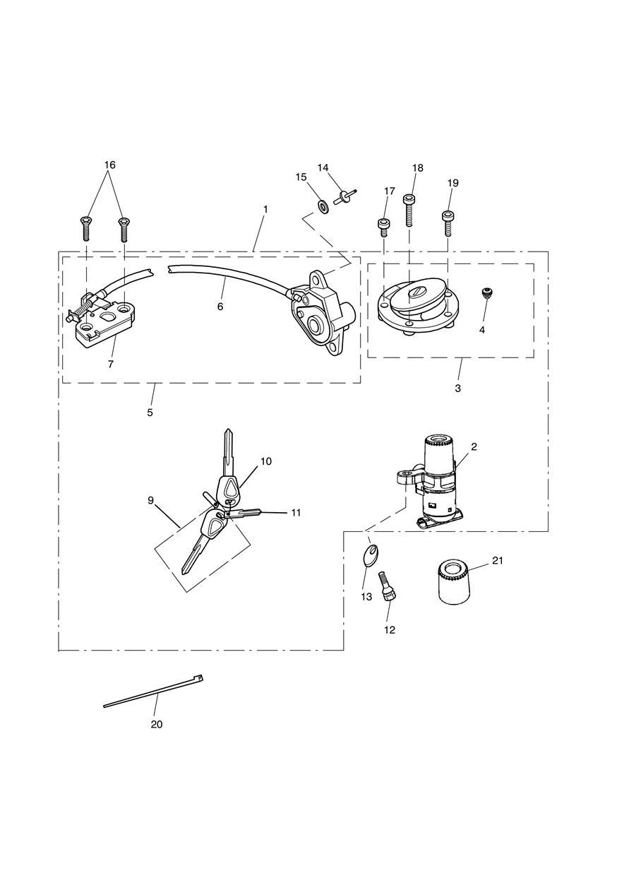Ignition Switch & Lock Set exploded diagram