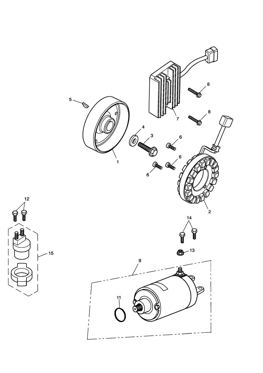 Starter & Alternator exploded diagram