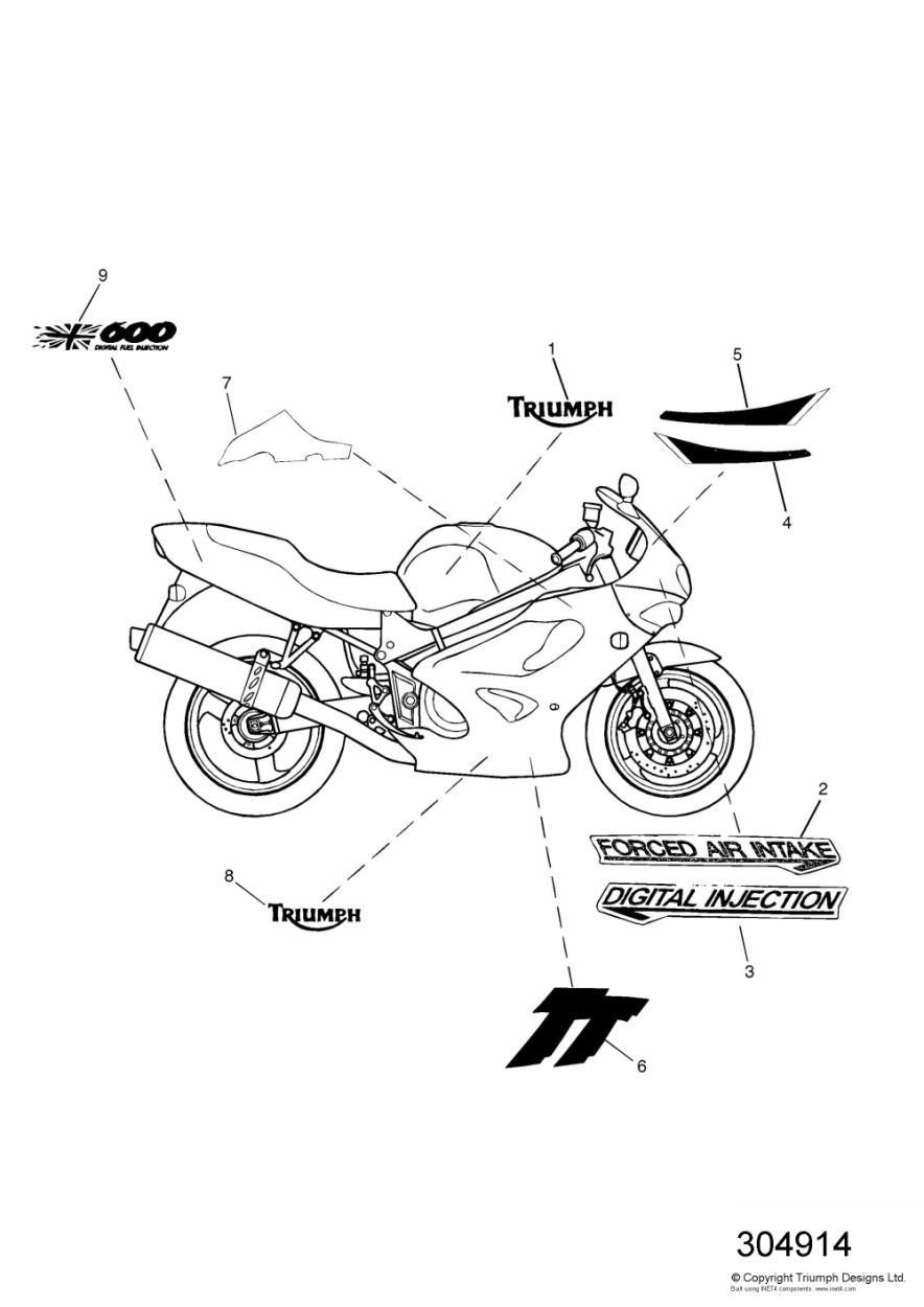 Bodywork Decals exploded diagram