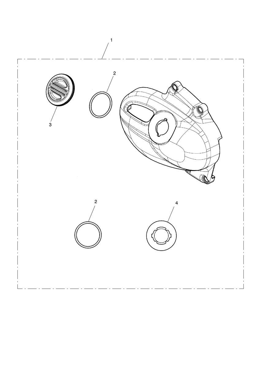 Sprocket Cover, Chrome exploded diagram