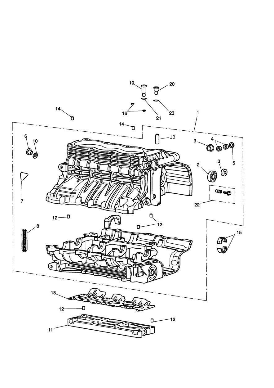 Crankcases exploded diagram
