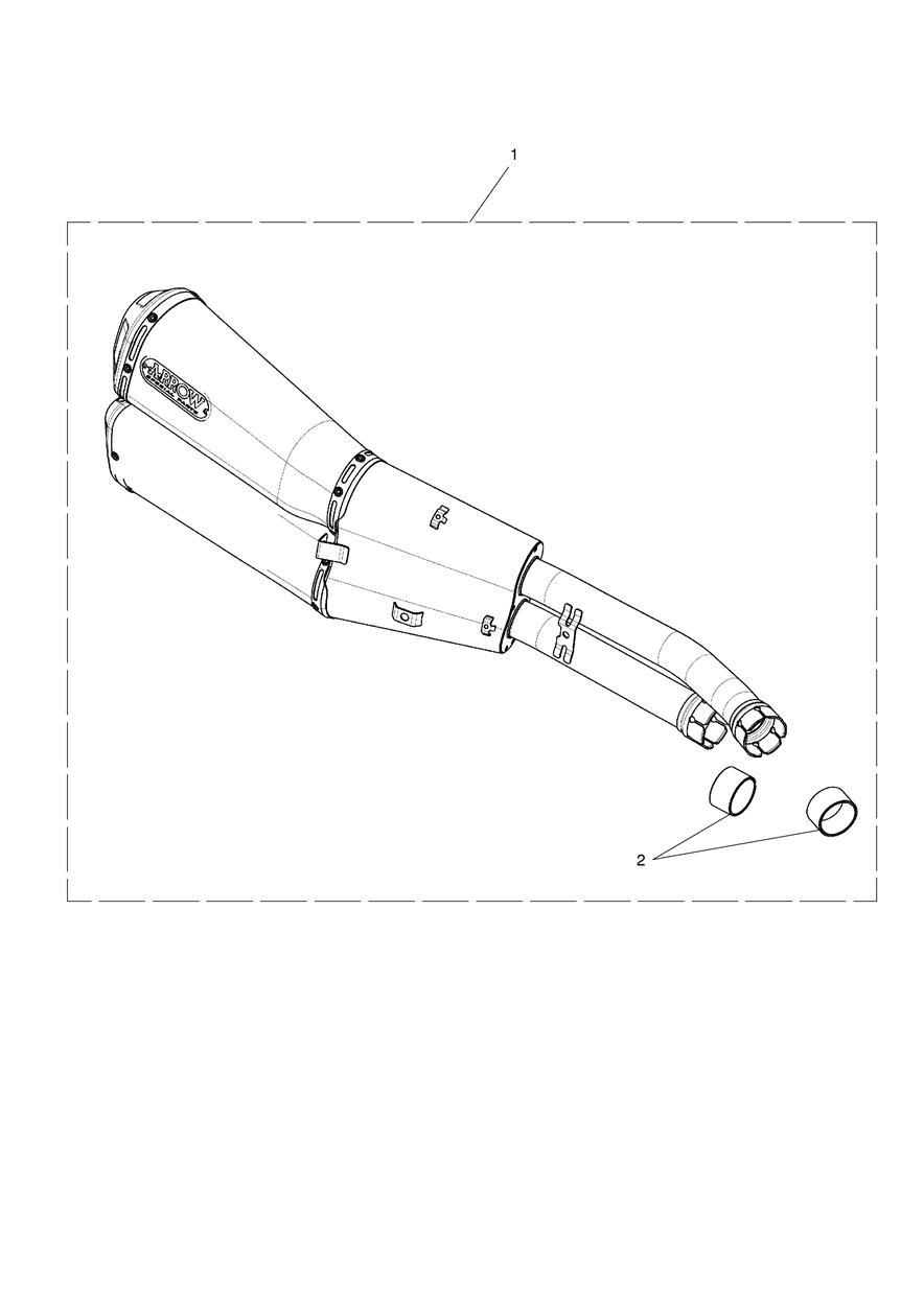 Silencer Assy, US exploded diagram