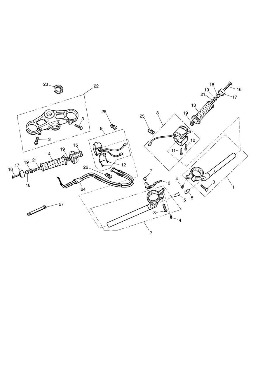 Handlebars & Switches exploded diagram