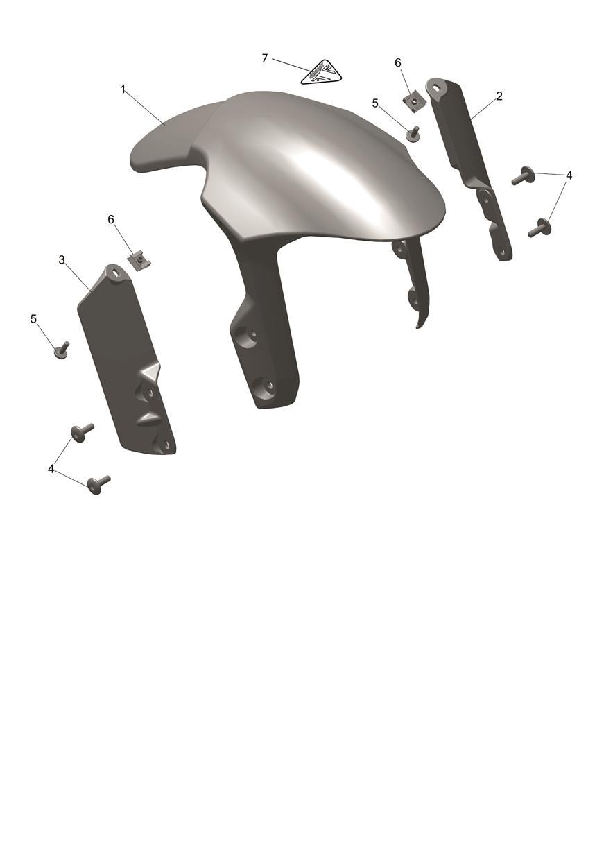 Front Mudguard exploded diagram