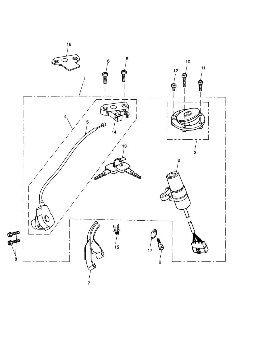 Ignition Switch & Lock Set exploded diagram