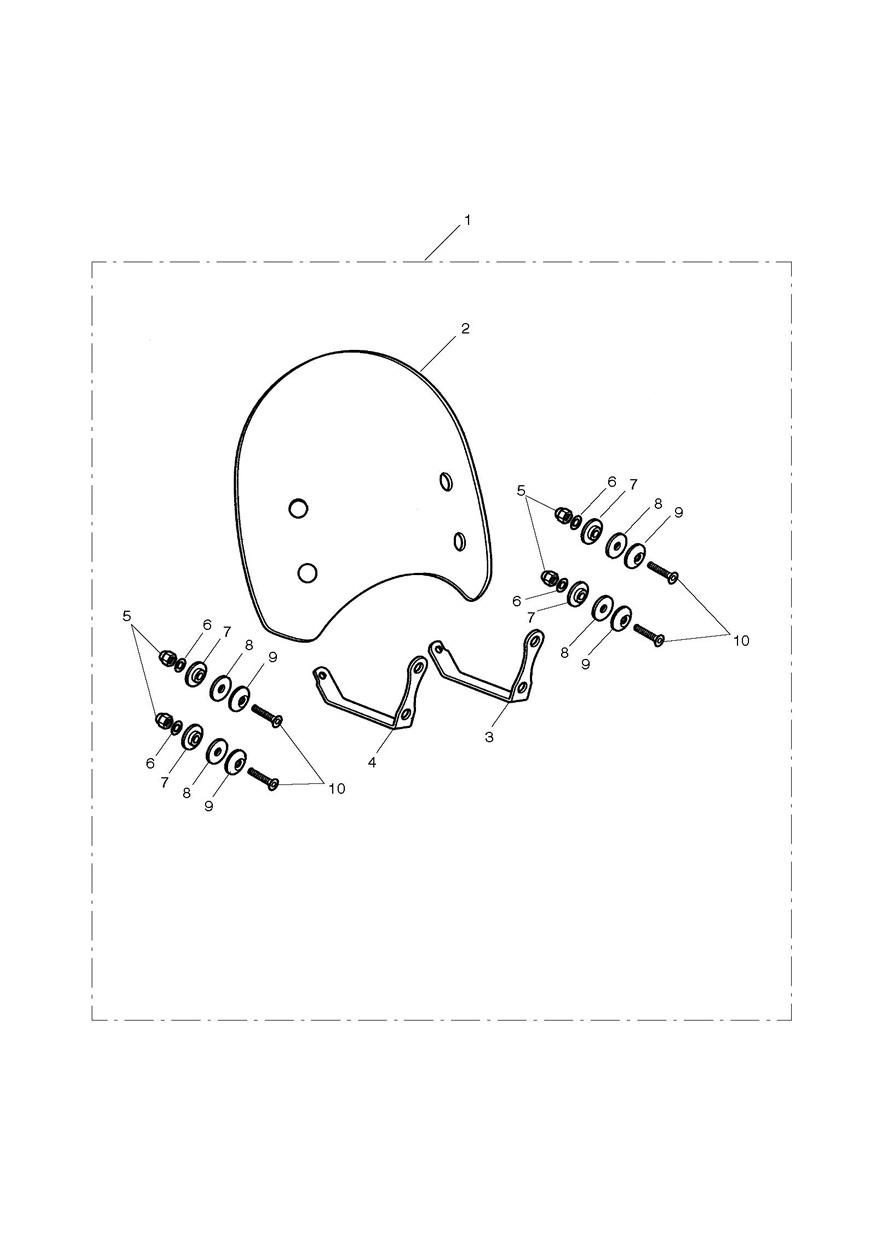 Flyscreen Kit, Clear exploded diagram