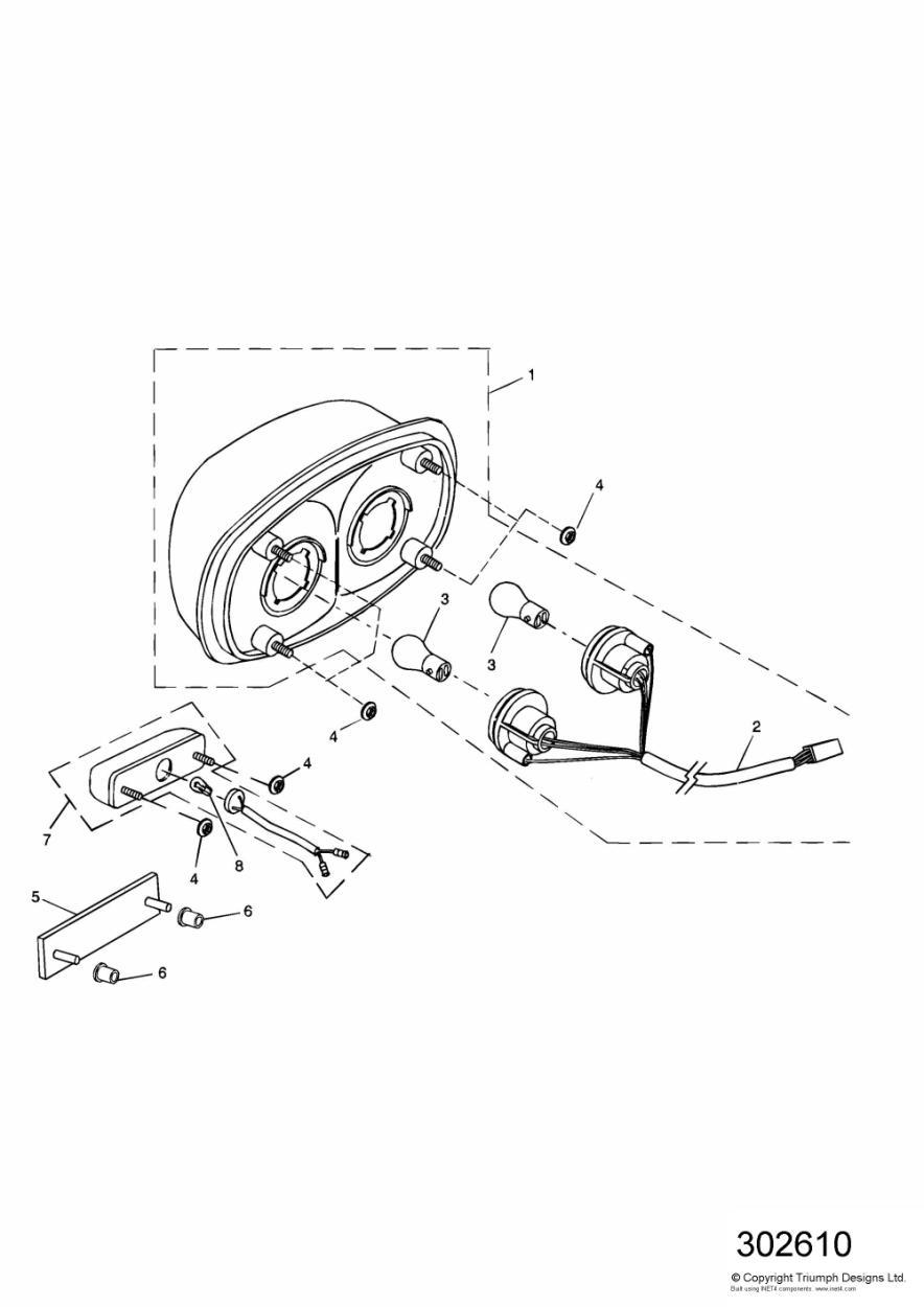 Rear Lamps exploded diagram