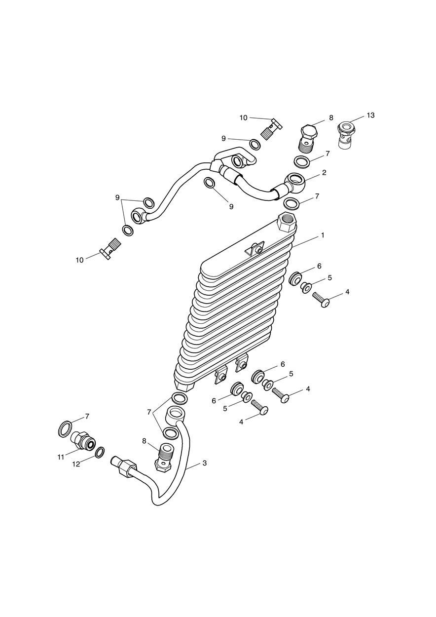 Oil Cooler exploded diagram