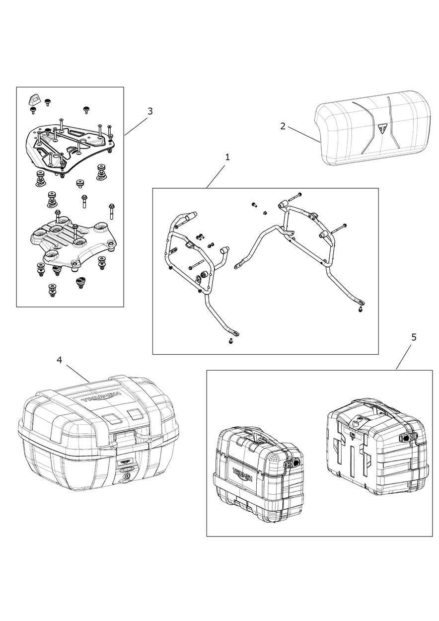 Touring Pack exploded diagram