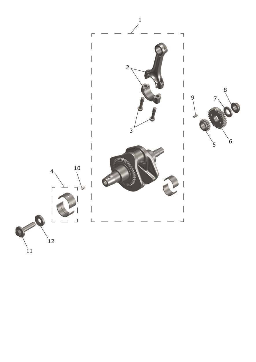 Crankshaft & Conrod exploded diagram