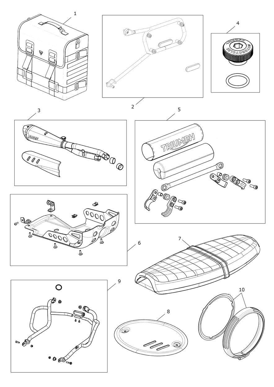 Street Scrambler exploded diagram