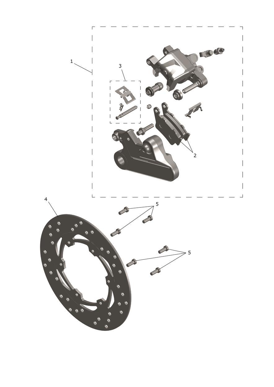 Rear Caliper & Disc exploded diagram