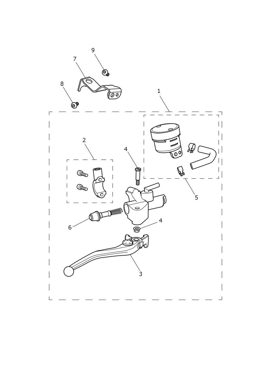 Front Master Cylinder Assy exploded diagram
