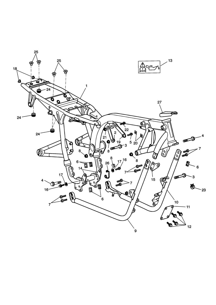 Main Frame & Fittings exploded diagram