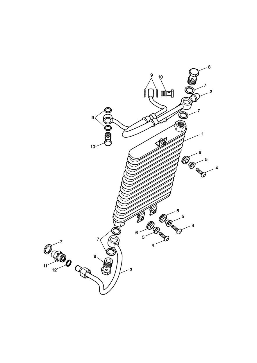 Oil Cooler exploded diagram
