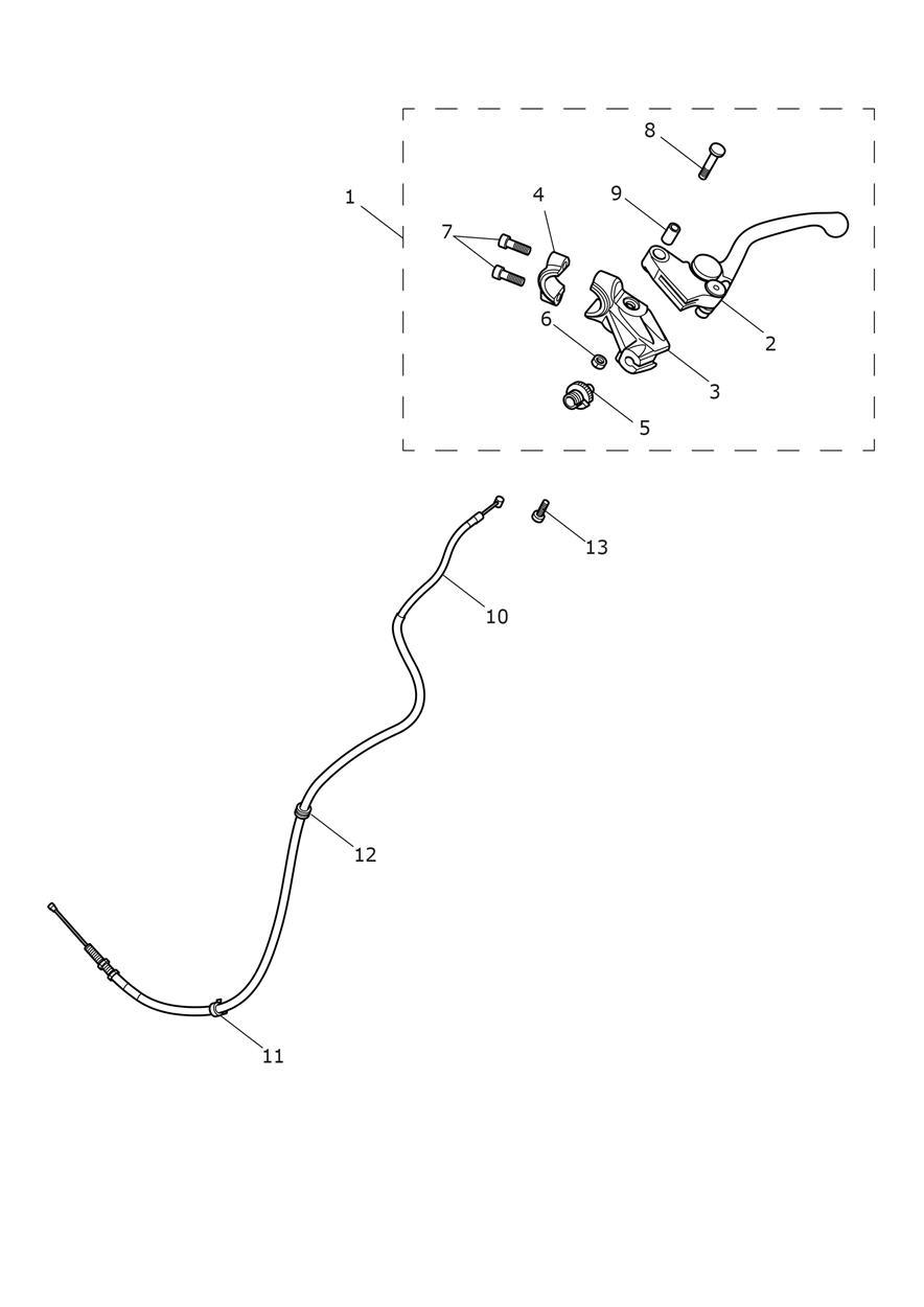 Clutch Controls exploded diagram