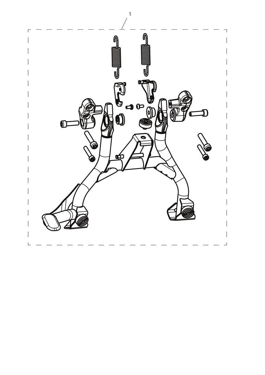 Centrestand exploded diagram