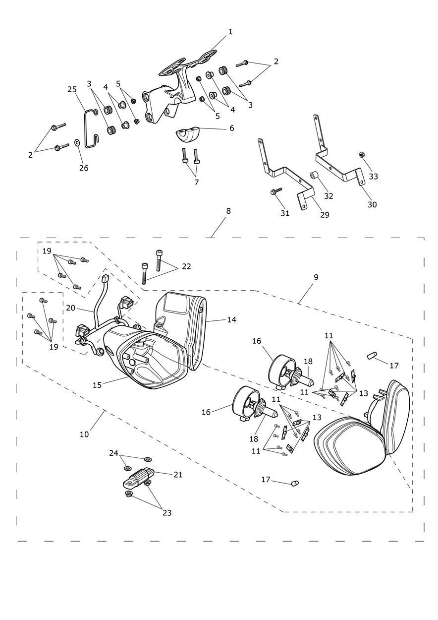 Headlight Assembly exploded diagram