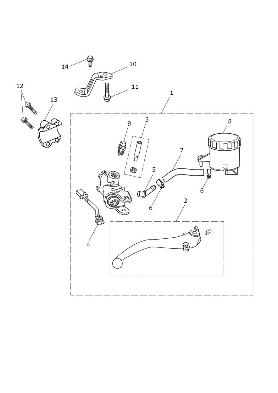 Front Master Cylinder Assy exploded diagram