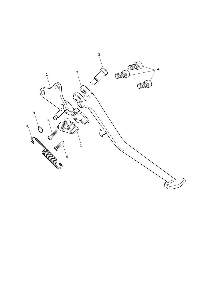 Sidestand exploded diagram