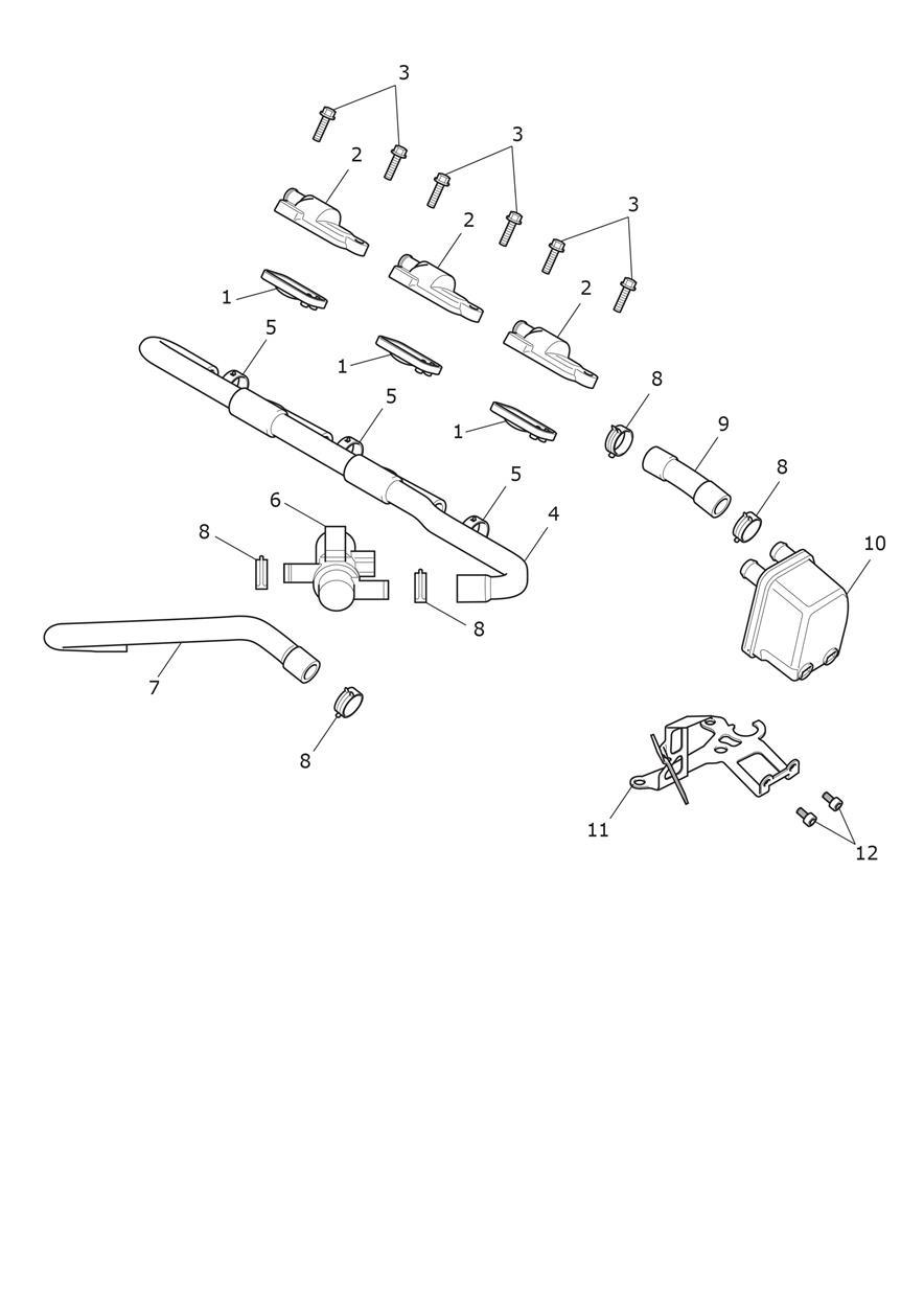 Secondary Air Injection exploded diagram