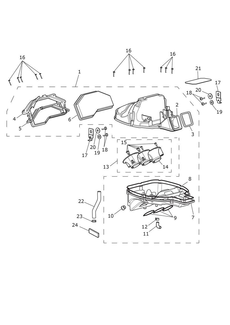 Airbox exploded diagram