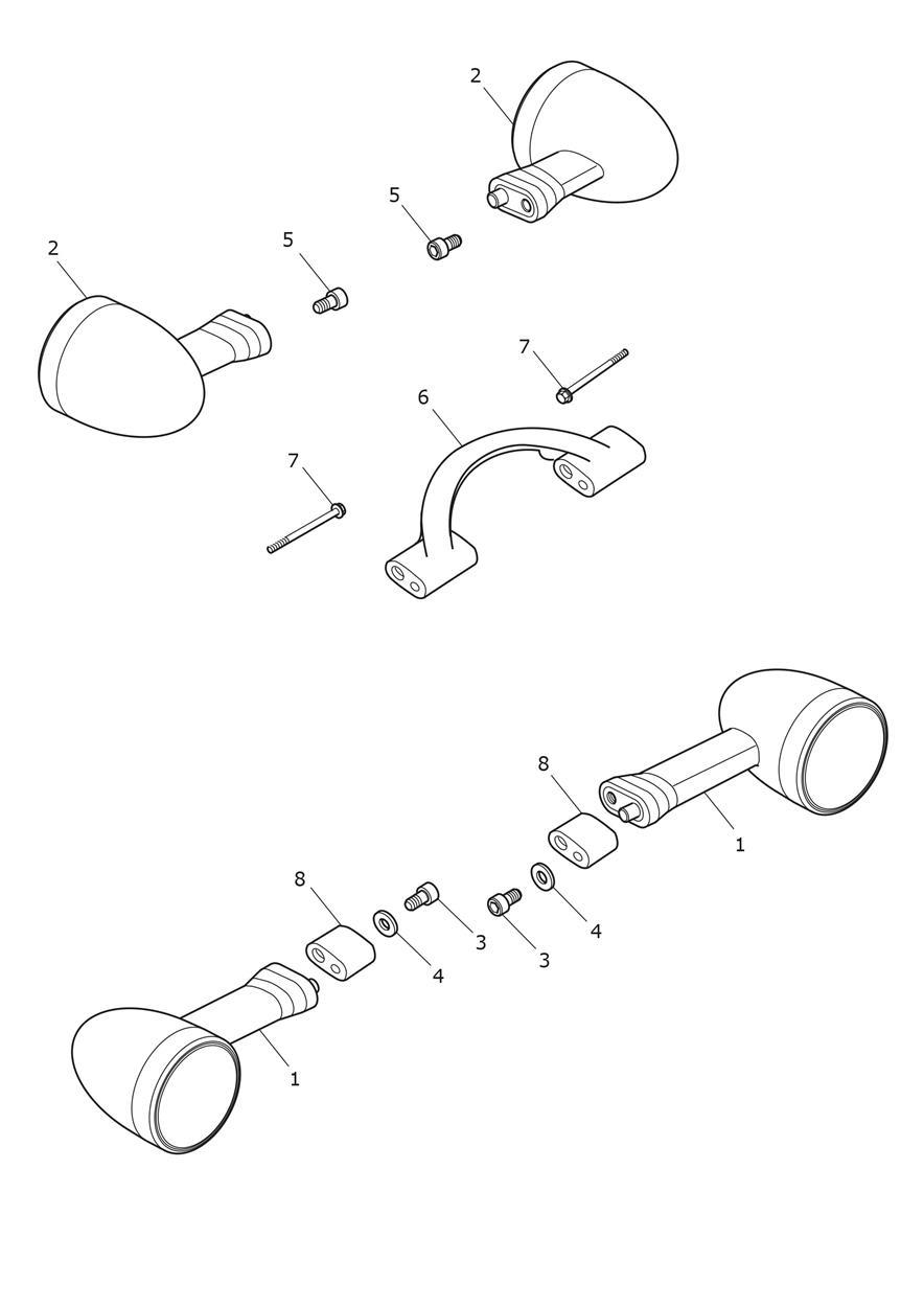 Indicators - US & CA Only exploded diagram