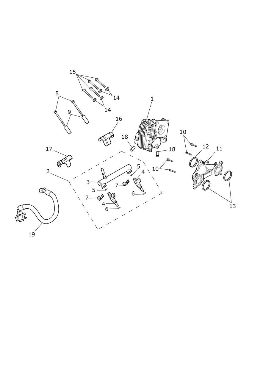 Throttle Bodies exploded diagram