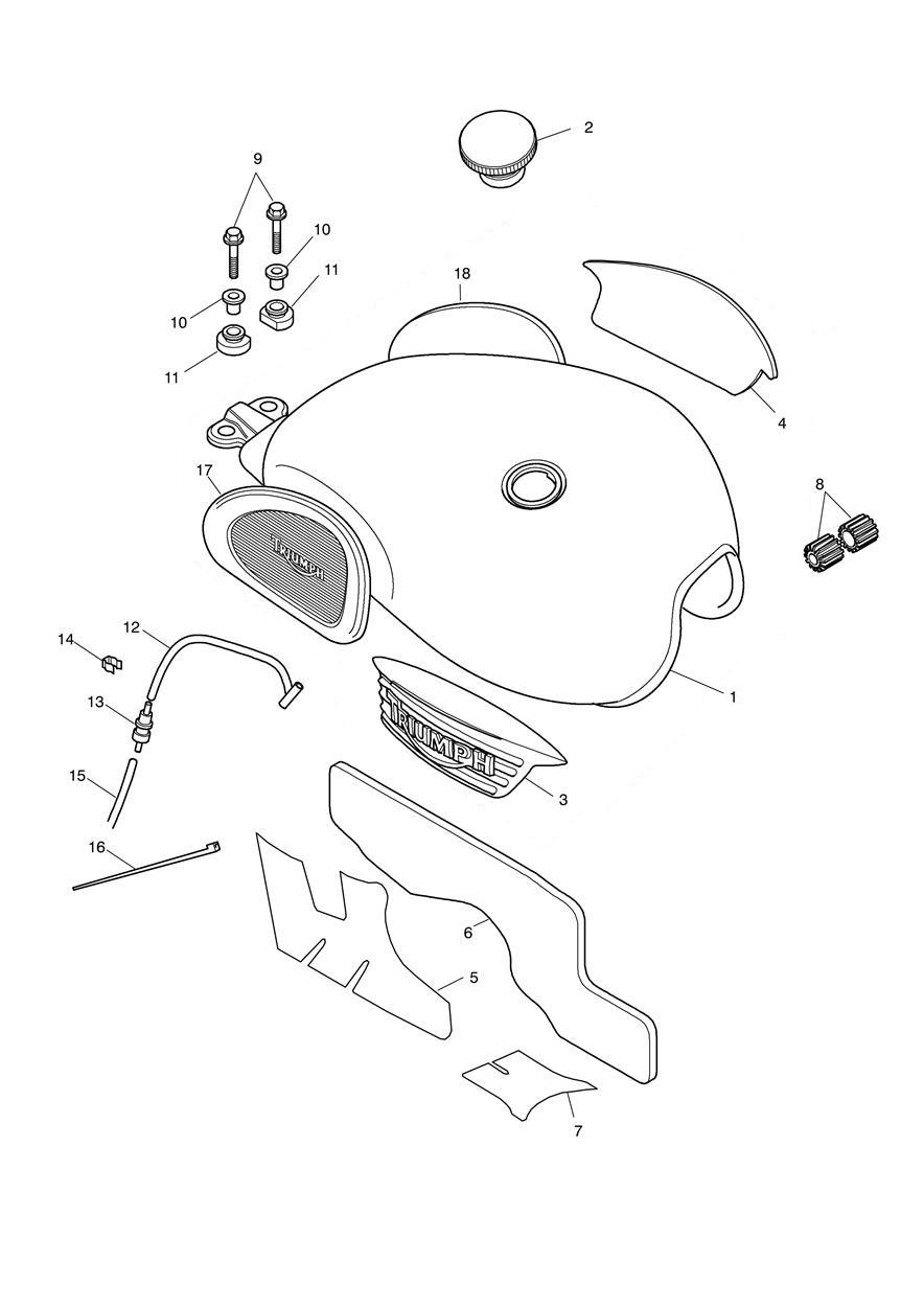 Fuel Tank & Fittings exploded diagram