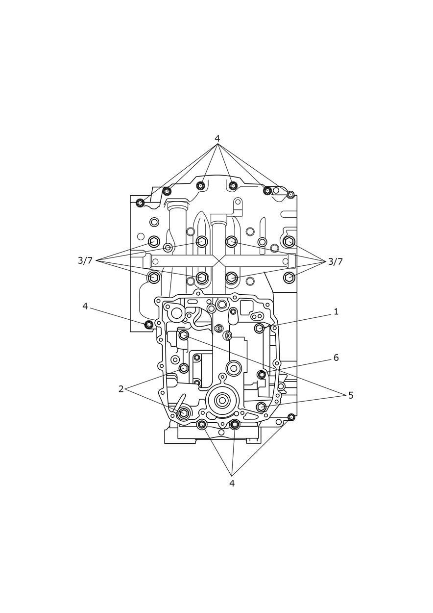 Crankcase Bolts exploded diagram