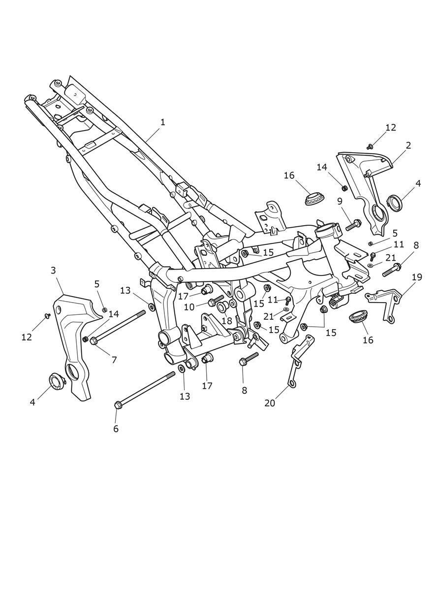 Main Frame Assembly exploded diagram