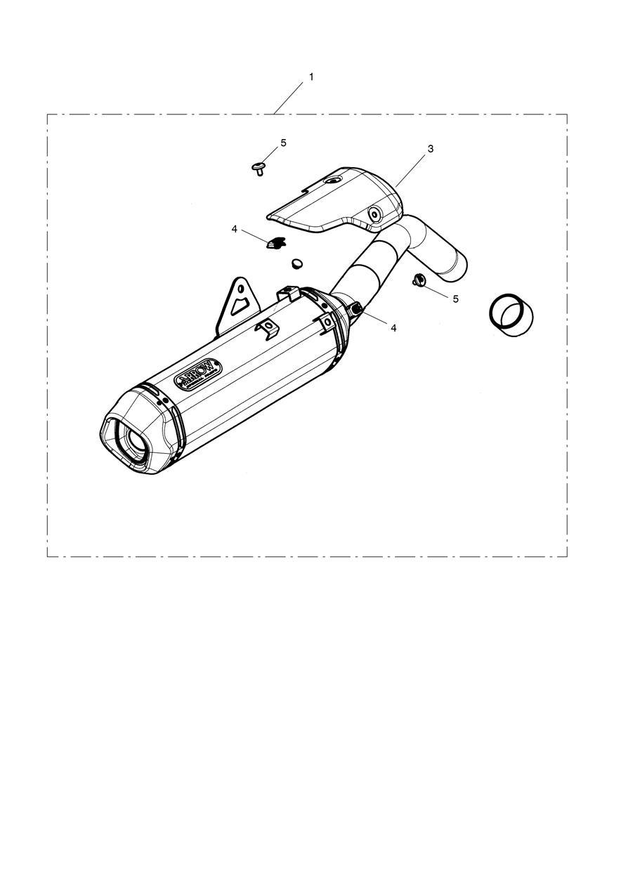 Arrow, Slip-On, Silencer, R41 exploded diagram