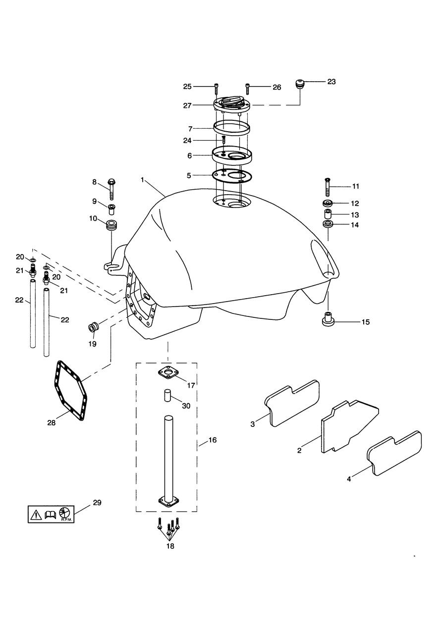 Fuel Tank and Fittings exploded diagram