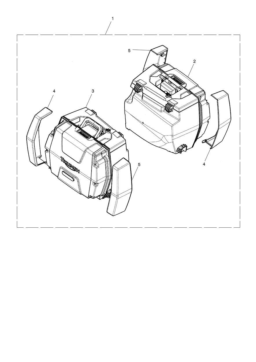 2 Box Pannier Kit, Std Key exploded diagram