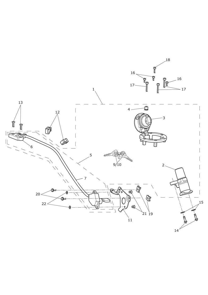 Ignition Switch & Lock Set exploded diagram
