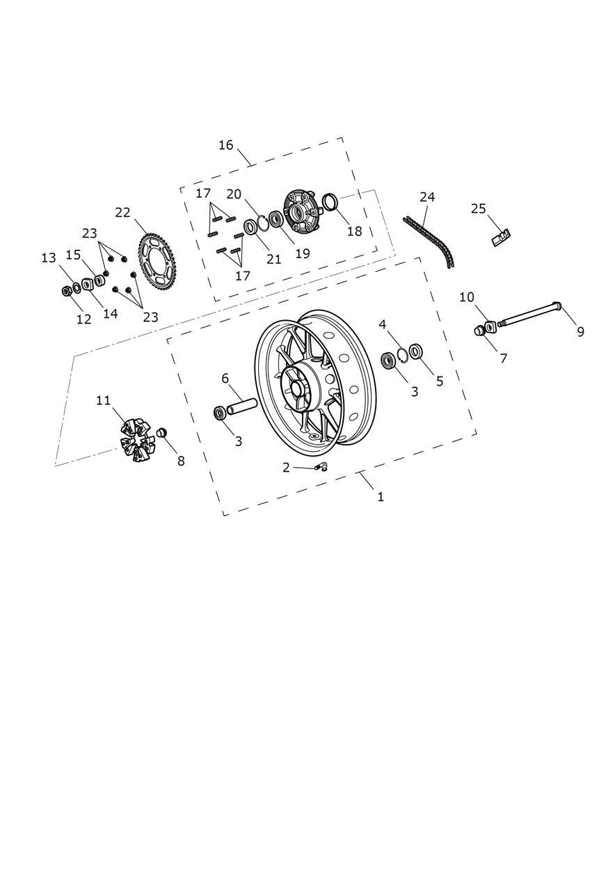 Rear Wheel exploded diagram