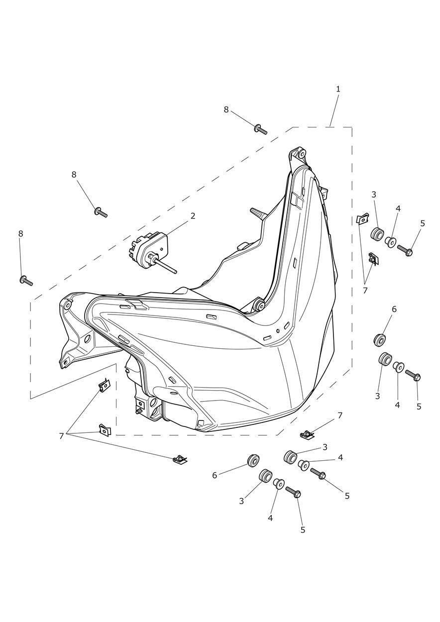 Headlight exploded diagram