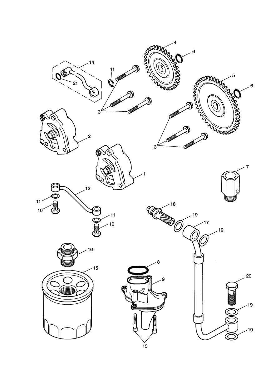 Lubrication System exploded diagram