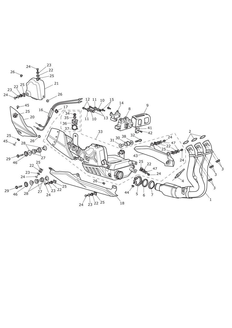 Exhaust System exploded diagram