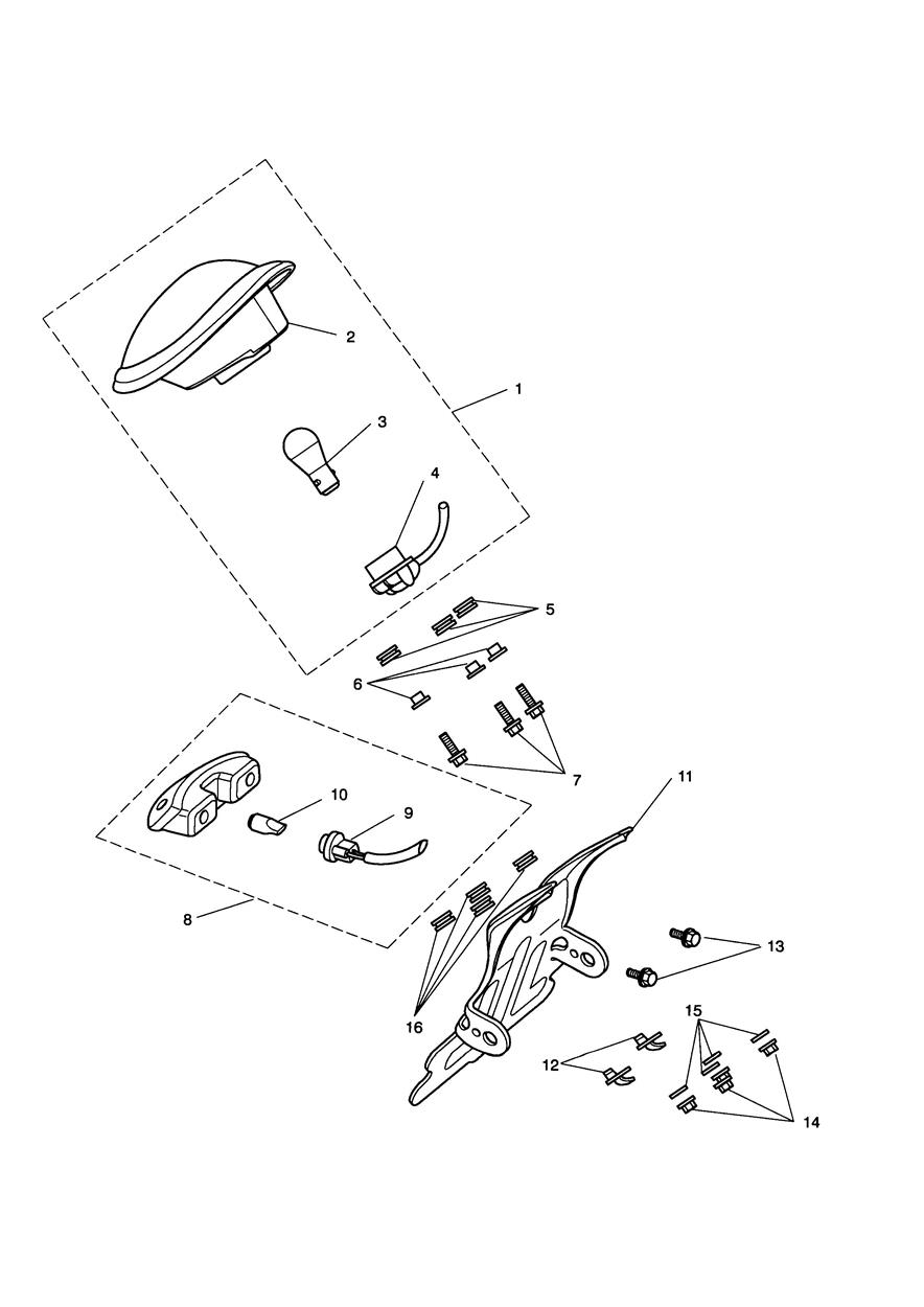 Rear Light exploded diagram