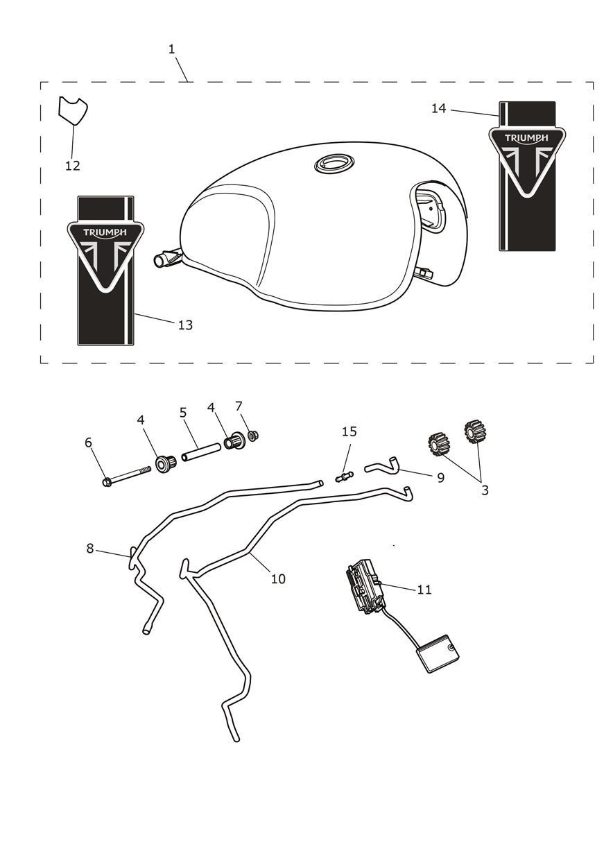 Fuel Tank - Aluminium Silver exploded diagram