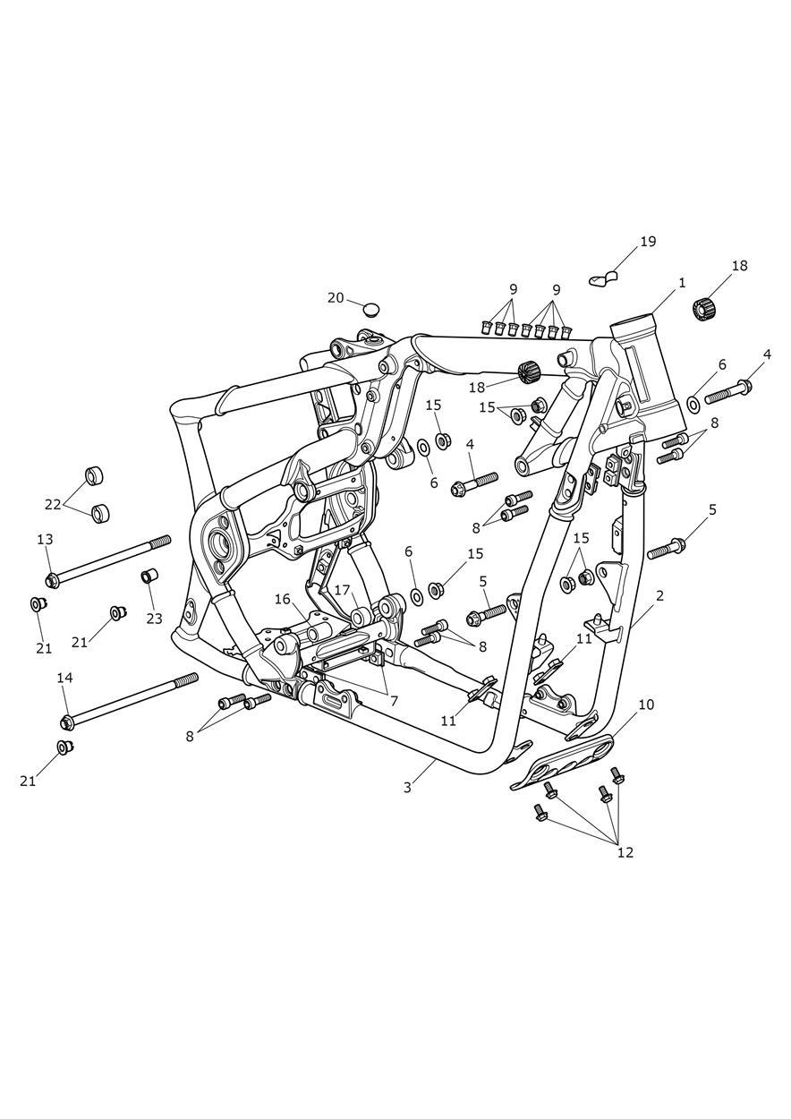 Main Frame Assembly exploded diagram