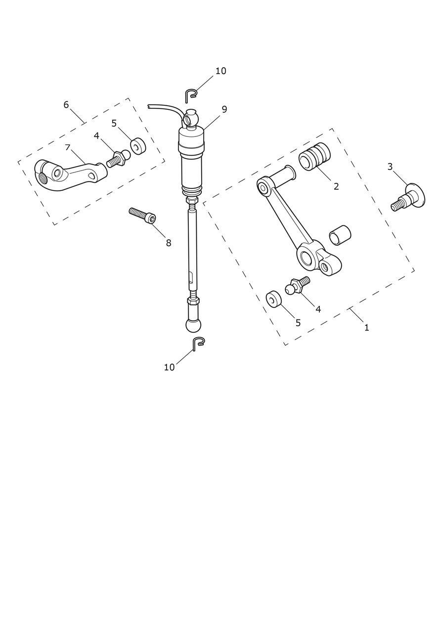 Gearchange Mechanism exploded diagram