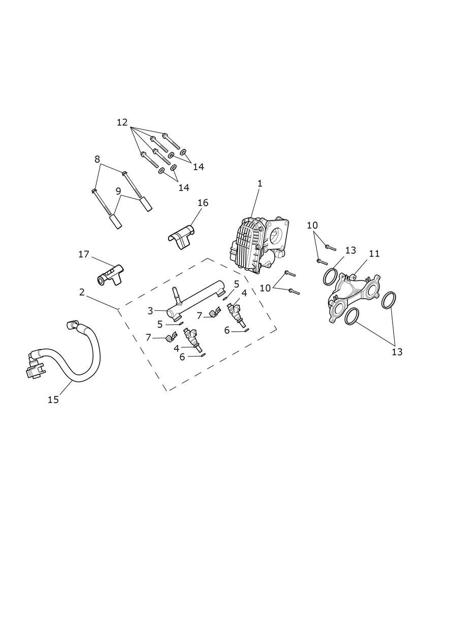 Throttle Bodies exploded diagram