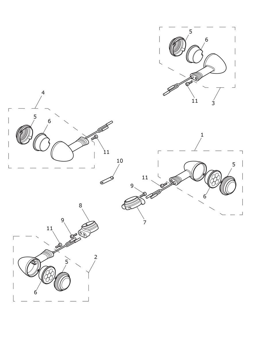 Indicators exploded diagram