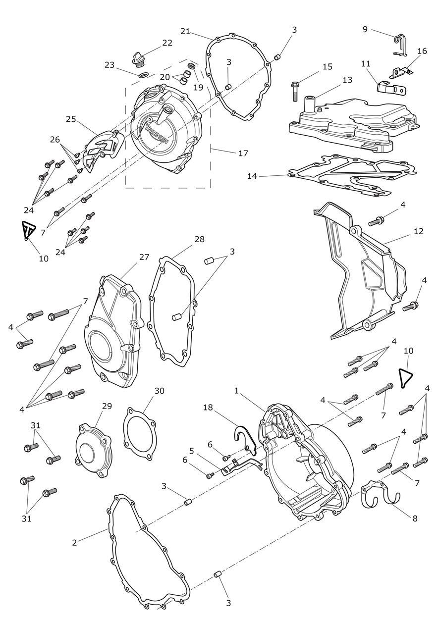 Engine Covers exploded diagram