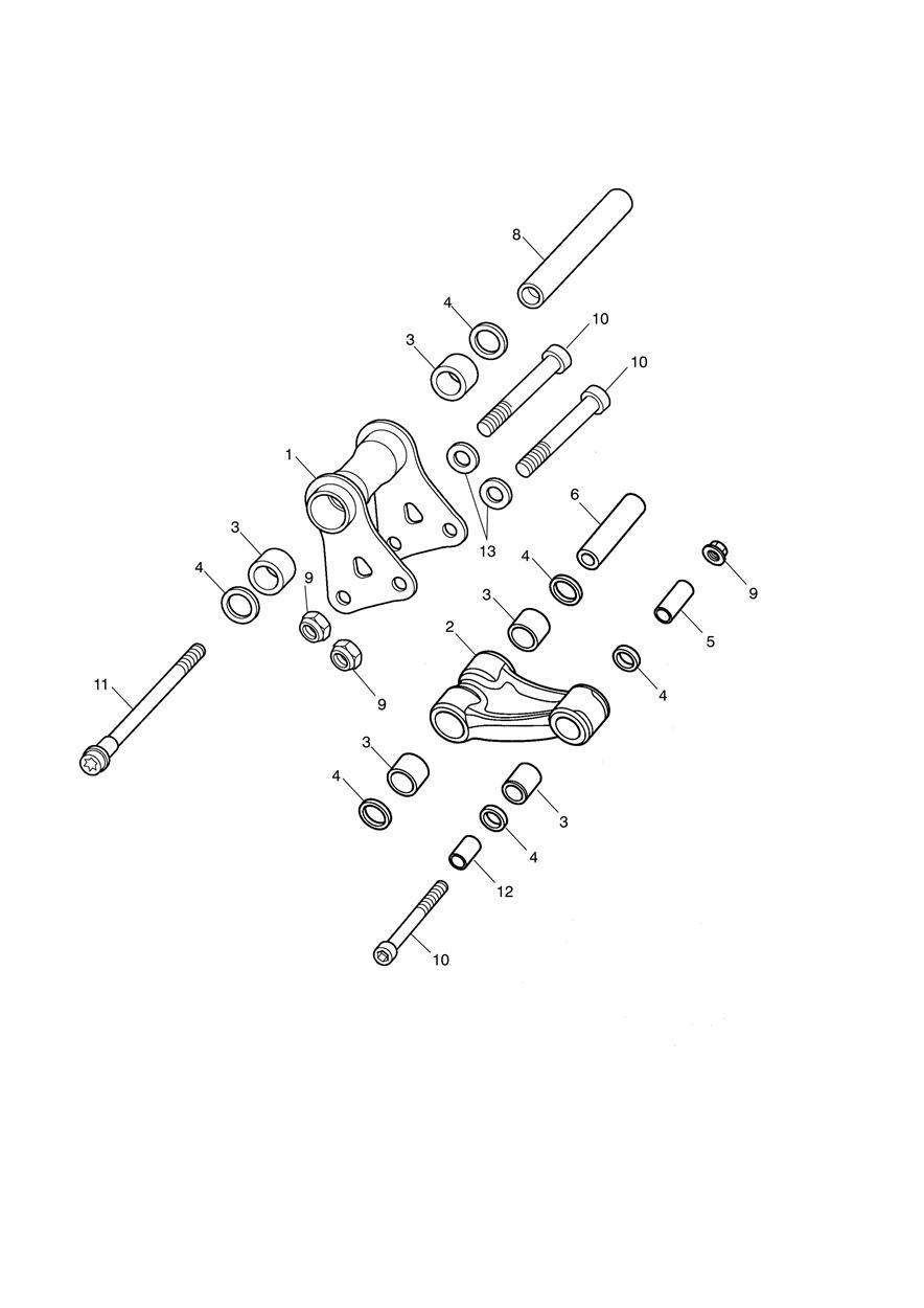 Rear Suspension Linkage exploded diagram