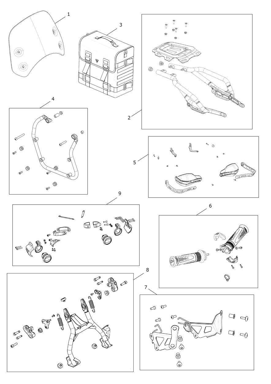 Scrambler 1200 Escape exploded diagram