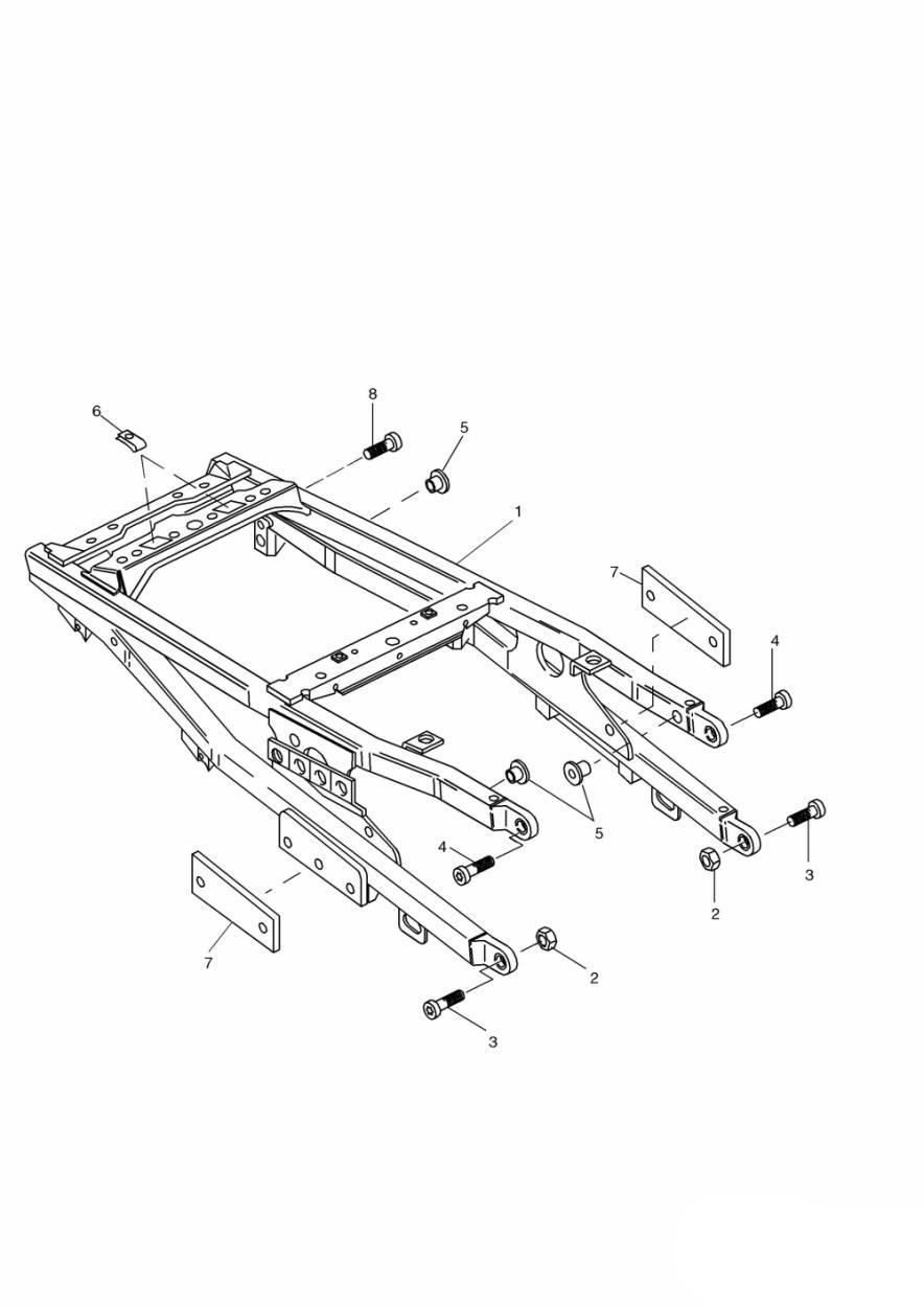 Rear Sub-Frame and Fittings exploded diagram
